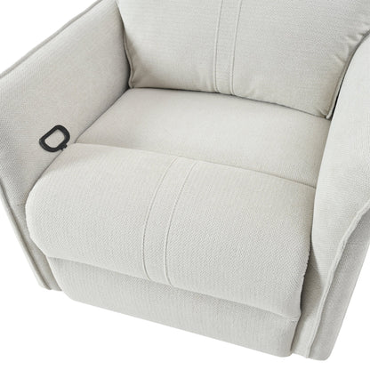 360° Swivel Rocker Recliner Chair, Swivel Nursery Rocking Chair w/Pull Ring, Glider Chair, Modern Rocking Swivel Recliner Chair