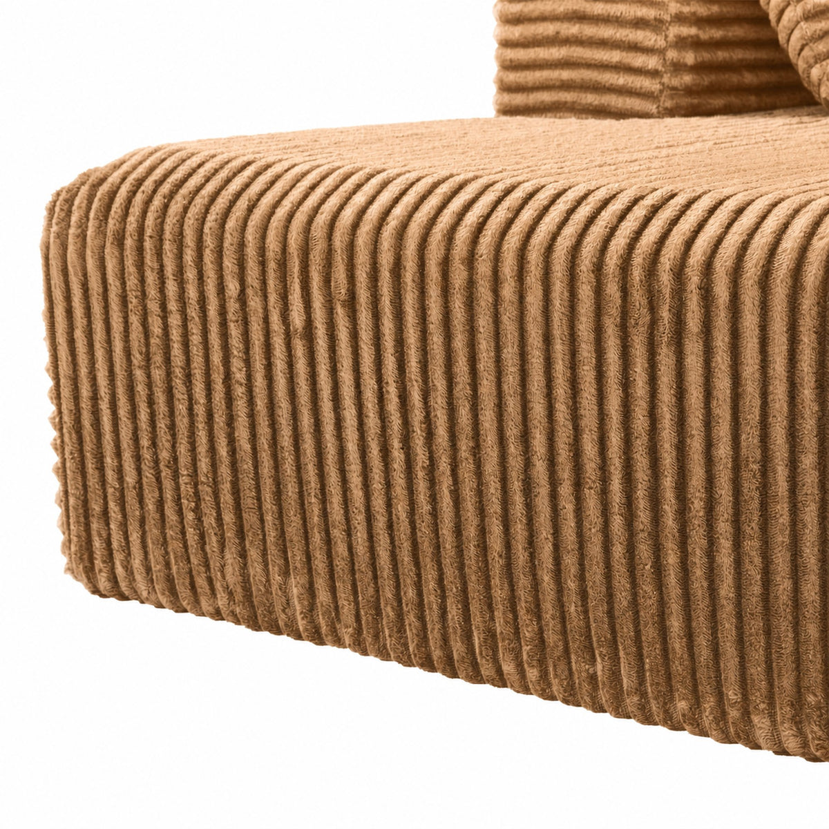 95''modular combination sofa with L-shaped lounge chair, four seater boneless design
