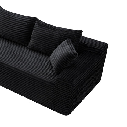 94.5" Cloud Modular Sectional Sofa Couch with L-Shape Chaise, Modern Minimalist Upholstered Couches, Deep Seat Corner Couch – Model W5515P479893