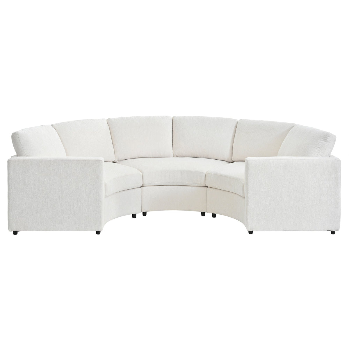 109.4'' Curved Modular Sectional Sofa, 3 Seat Semi Circular Chenille Couch with Deep Seating, Modern Round Sofa with Soft Upholstery, Contemporary Conversation Sofa for Living Room & Apartment