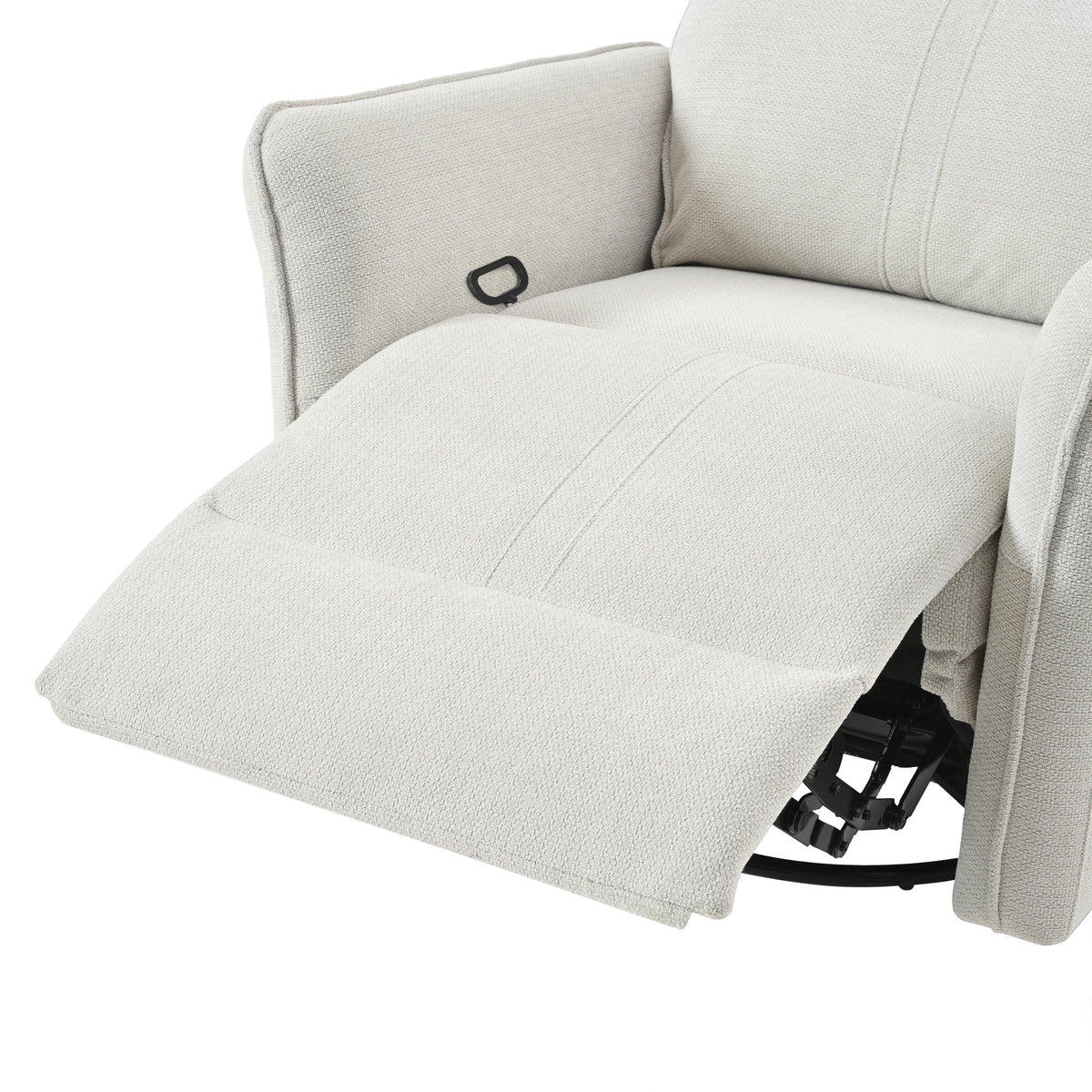 360° Swivel Rocker Recliner Chair, Swivel Nursery Rocking Chair w/Pull Ring, Glider Chair, Modern Rocking Swivel Recliner Chair