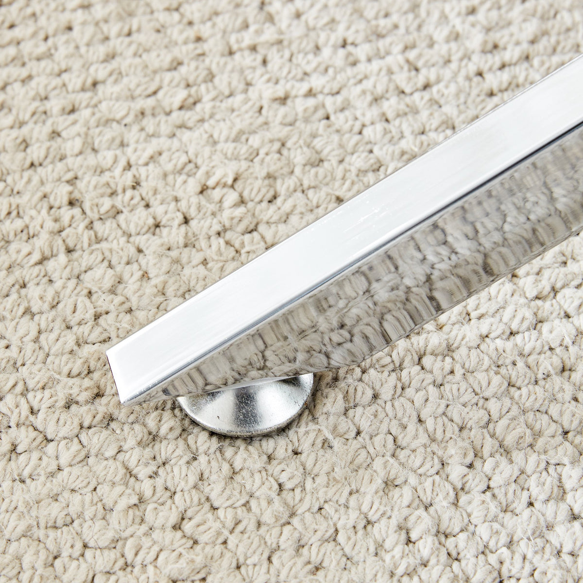 39.37" Rectangular Clear Tempered Glass Coffee Table, Stylish Design with Silver Chrome Plated Metal Legs
