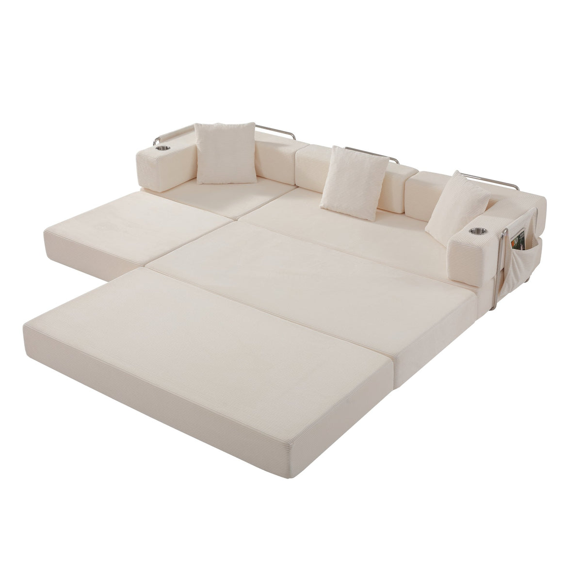 108'' Modular Sectional Sofa with L-Shape Chaise, Boneless Cloud Couch with Deep Seat