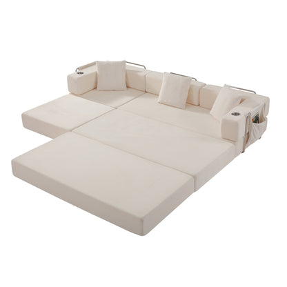 108'' Modular Sectional Sofa with L-Shape Chaise, Boneless Cloud Couch with Deep Seat