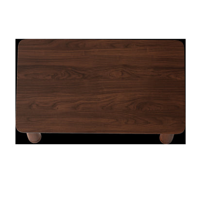 63" Solid Wood Dining Table, Rectangular Kitchen Table with Walnut Finish, Farmhouse Dinner Table for 4-6 People, Heavy-Duty Support up to 1000 lbs, Easy Assembly