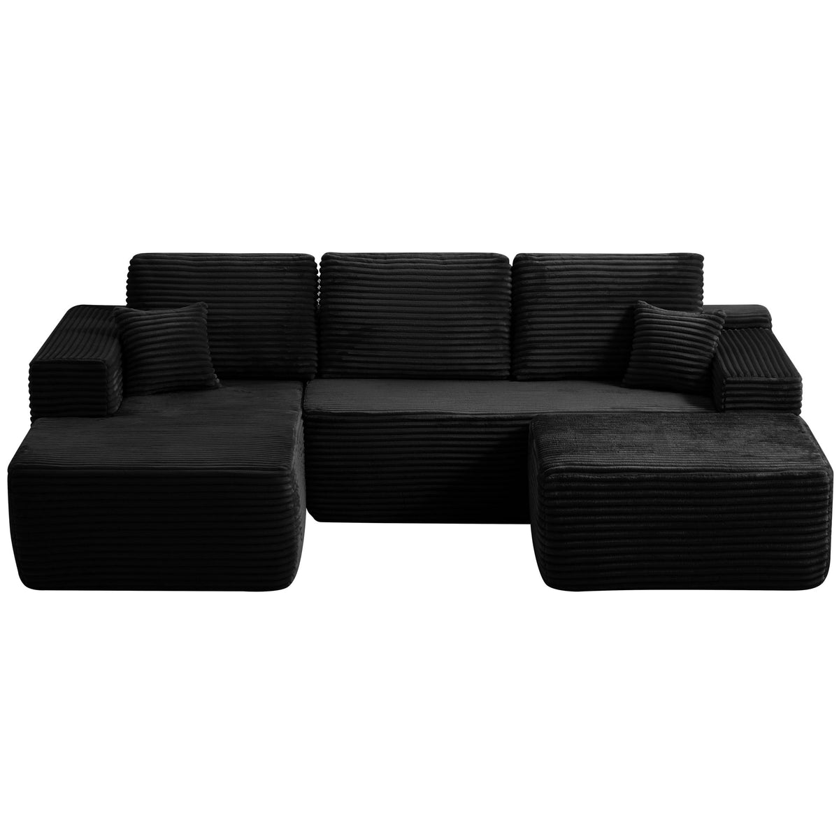 104" Cloud Sectional Sofa with U-Shape Chaise and Side Pockets, Modern Modular Design, Deep Seating, Upholstered Couch – Model W3975S00035
