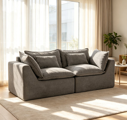 74.8" Width Cloud Couch Oversized Modular Sectional Sofa True Relax Comfy Couches Wide&Deep Seat Sofas for Living Room Furniture Sets, 2Seat