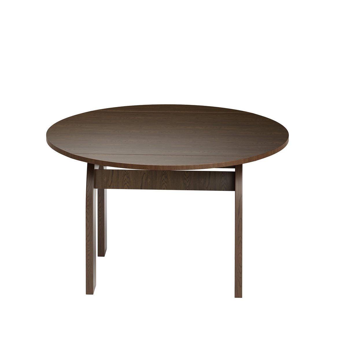 51.2" Solid Wood Extendable Dining Table, Converts Oval to Round with Walnut Finish, Sturdy Arch-Shaped Legs & Drop Leaf Design, Farmhouse Kitchen Table for Small Spaces, Easy Assembly