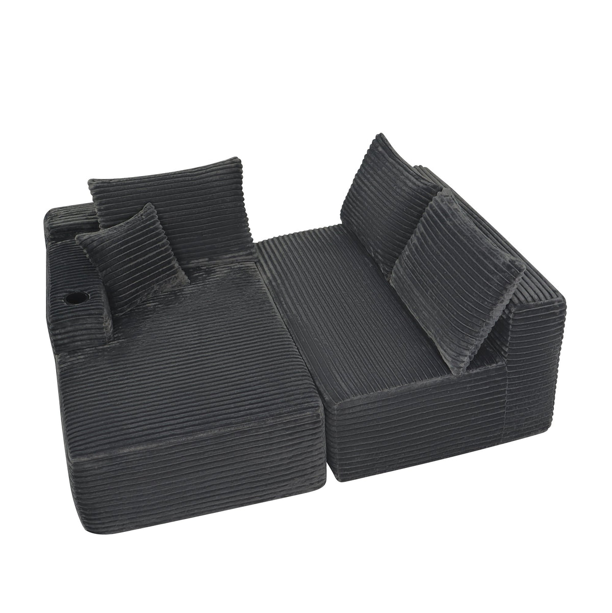 95.6" Cloud Sectional Couch with L-Shape Chaise, Modern Modular Sofa with Deep Seat, Upholstered Couches