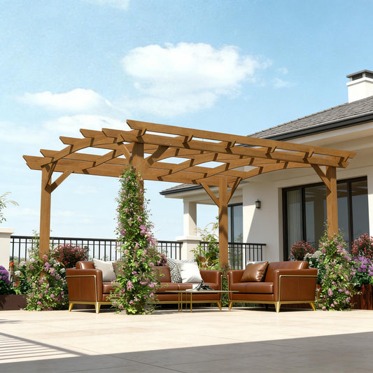 Arched Design Pergola, Outdoor Gazebo Grape Trellis
