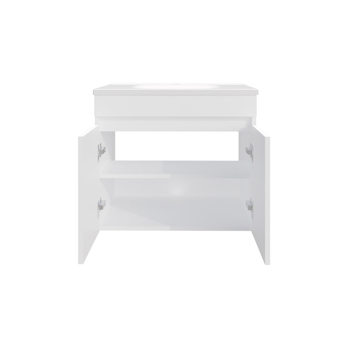 Bathroom Vanity with Sink, 2 Doors, 2 Shelves