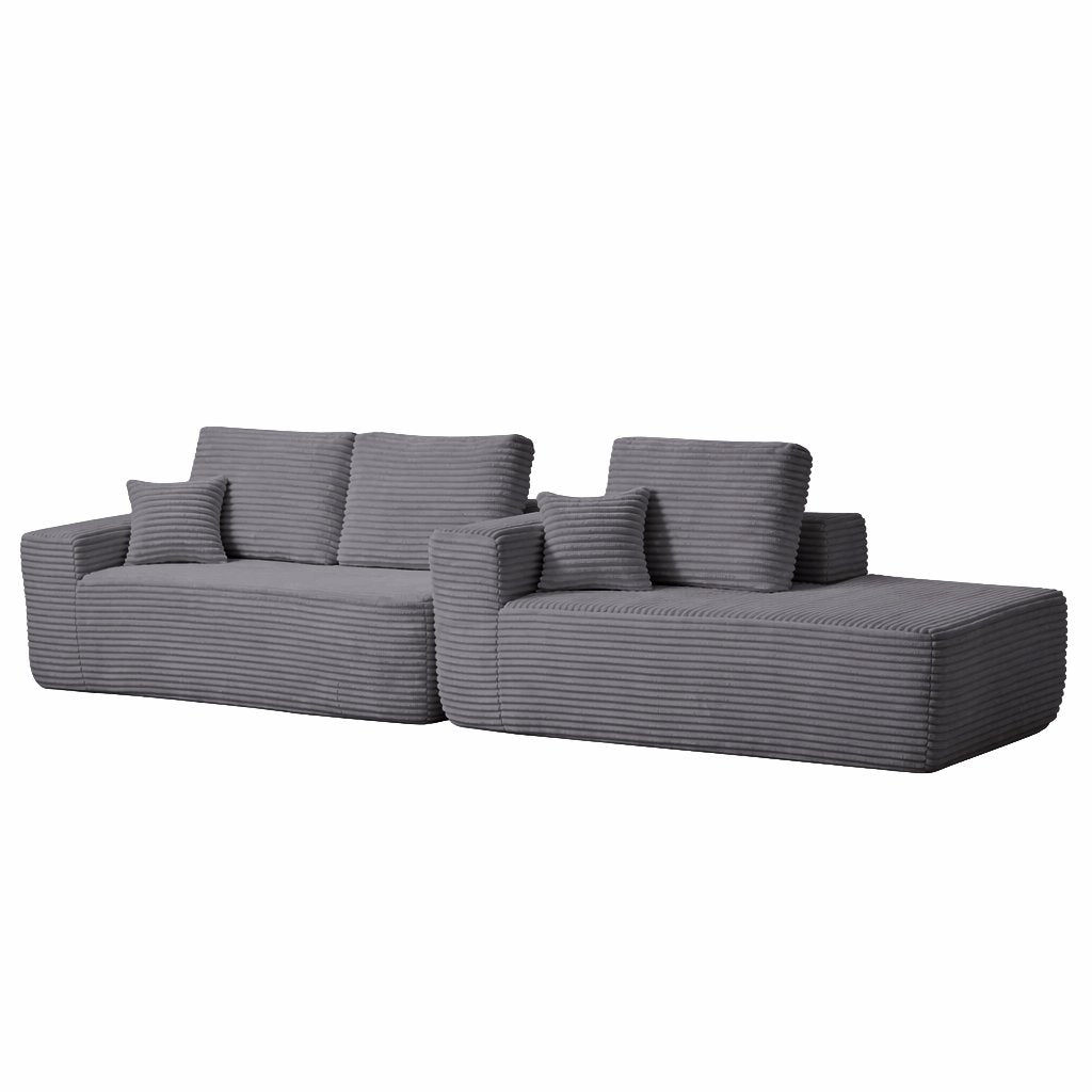 104" Cloud Sectional Sofa with L-Shape Chaise and Side Pockets, Modern Modular Design, Deep Seating, Upholstered Couch – Model W3975S00034