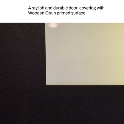 36 x 80 FRP Entry Door Slab with Frosted Glass - Contemporary Style for Home's Front Entrance, Left Hand Inswing, Black Finished Fiber Reinforced Panel Door Slab