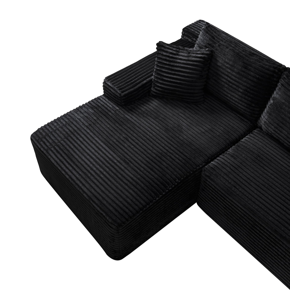 94.5" Cloud Modular Sectional Sofa Couch with L-Shape Chaise, Modern Minimalist Upholstered Couches, Deep Seat Corner Couch – Model W5515P479893