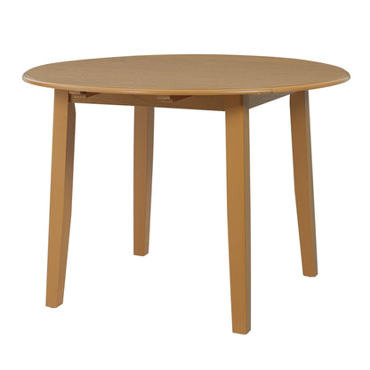 3-Piece Round Dining Table Set for 2 People, 1 Folding Wood Dining Table + 2 Upholstered Chairs – Model N752S000618A