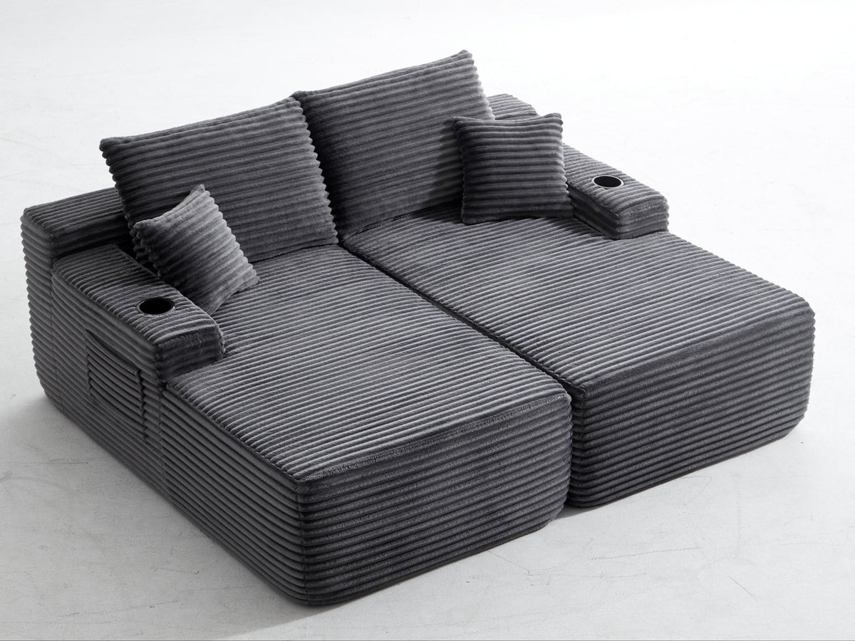 69'Cloud Sectional Couch, L-Shape Chaise with R-Shape Chaise with Deep Seat and Comfortable 2 Seater Couch for Modern Living Room
