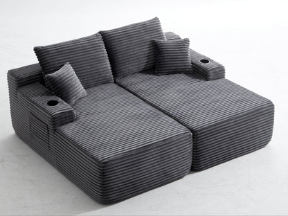 69'Cloud Sectional Couch, L-Shape Chaise with R-Shape Chaise with Deep Seat and Comfortable 2 Seater Couch for Modern Living Room