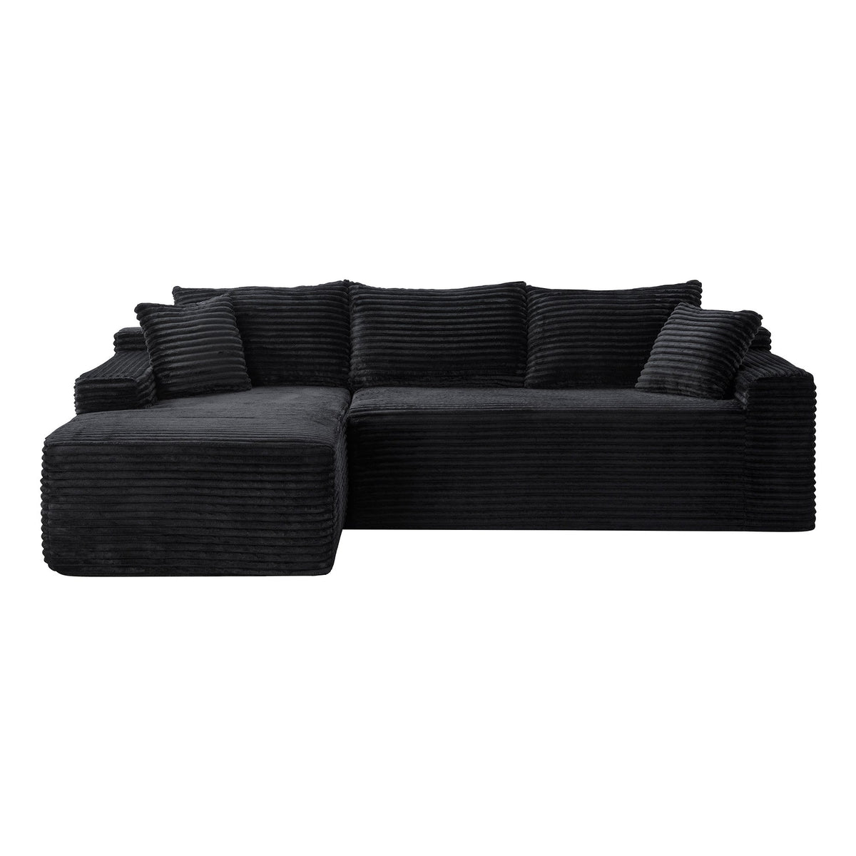 94.5" Cloud Modular Sectional Sofa Couch with L-Shape Chaise, Modern Minimalist Upholstered Couches, Deep Seat Corner Couch – Model W5515P479893
