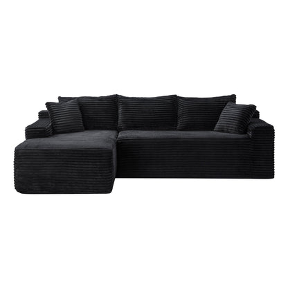 94.5" Cloud Modular Sectional Sofa Couch with L-Shape Chaise, Modern Minimalist Upholstered Couches, Deep Seat Corner Couch – Model W5515P479893