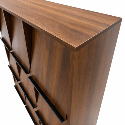 3×3 Cubby Cube Storage Bookcase with Flip Doors, Nine Compartment Cube Organizer Cabinet, Freestanding Display Bookshelf for Living Room Bedroom Office