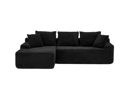 95" Sectional Couches for Living Room Cloud Couch Sofa with L-Shape Upholstered Boneless Couchs Modern Modular Sectional Couch with Chaise