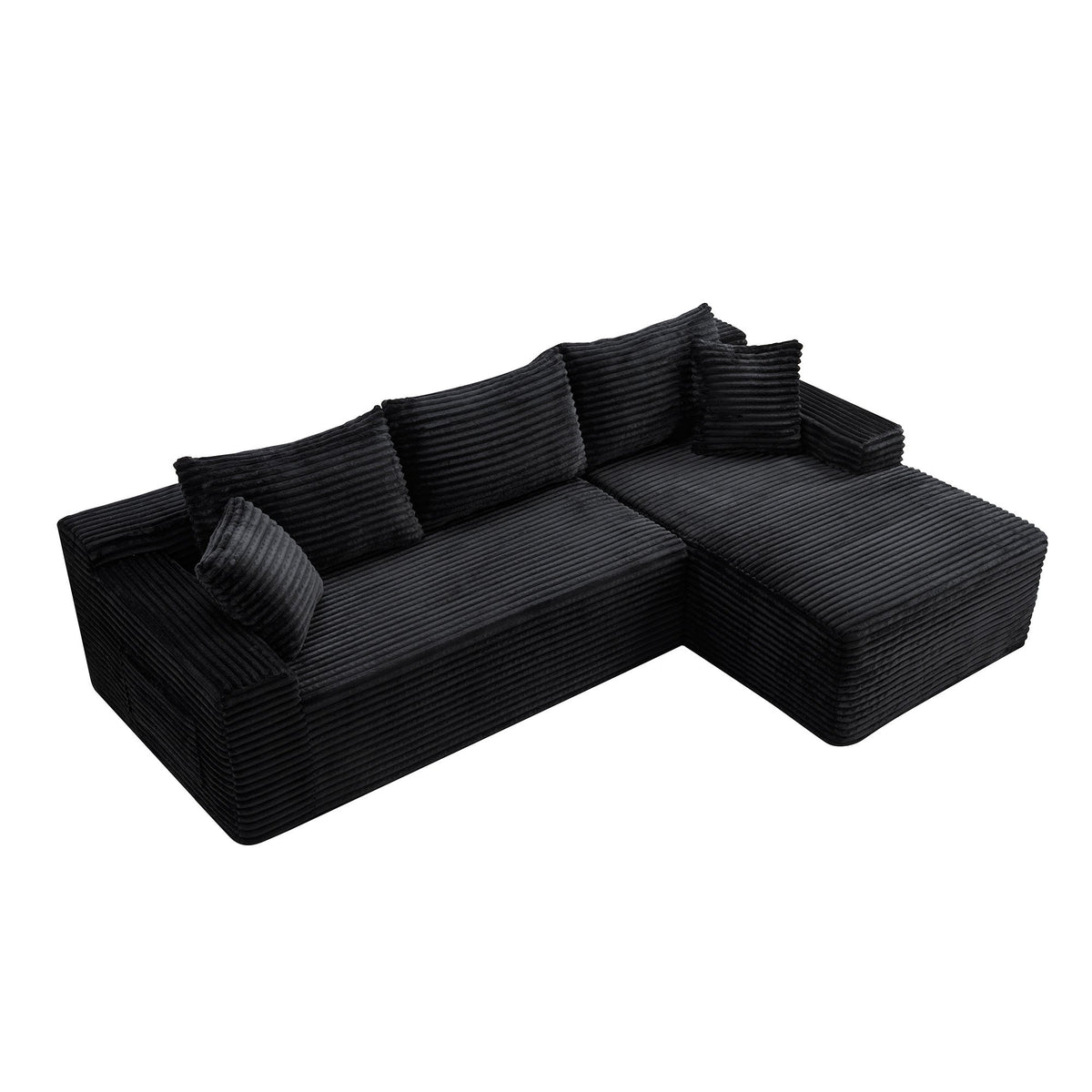 94.5" Cloud Modular Sectional Sofa Couch with L-Shape Chaise, Modern Minimalist Upholstered Couches, Deep Seat Corner Couch – Model W5515P479894