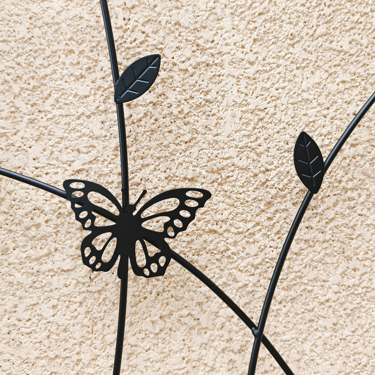 4 Pack Metal Garden Trellis 71" x 19.7" Rustproof Trellis for Climbing Plants Outdoor Flower Support Butterfly Deco Black