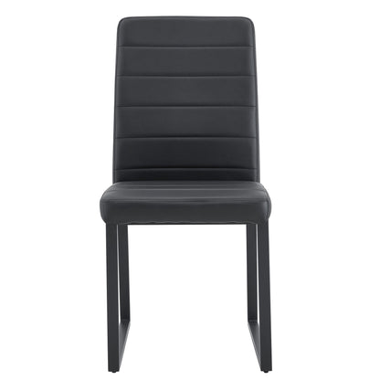 4-Pack - Premium PU office/dining chairs with high-density foam, sturdy iron legs (spray paint), multiple colors. Easy assembly
