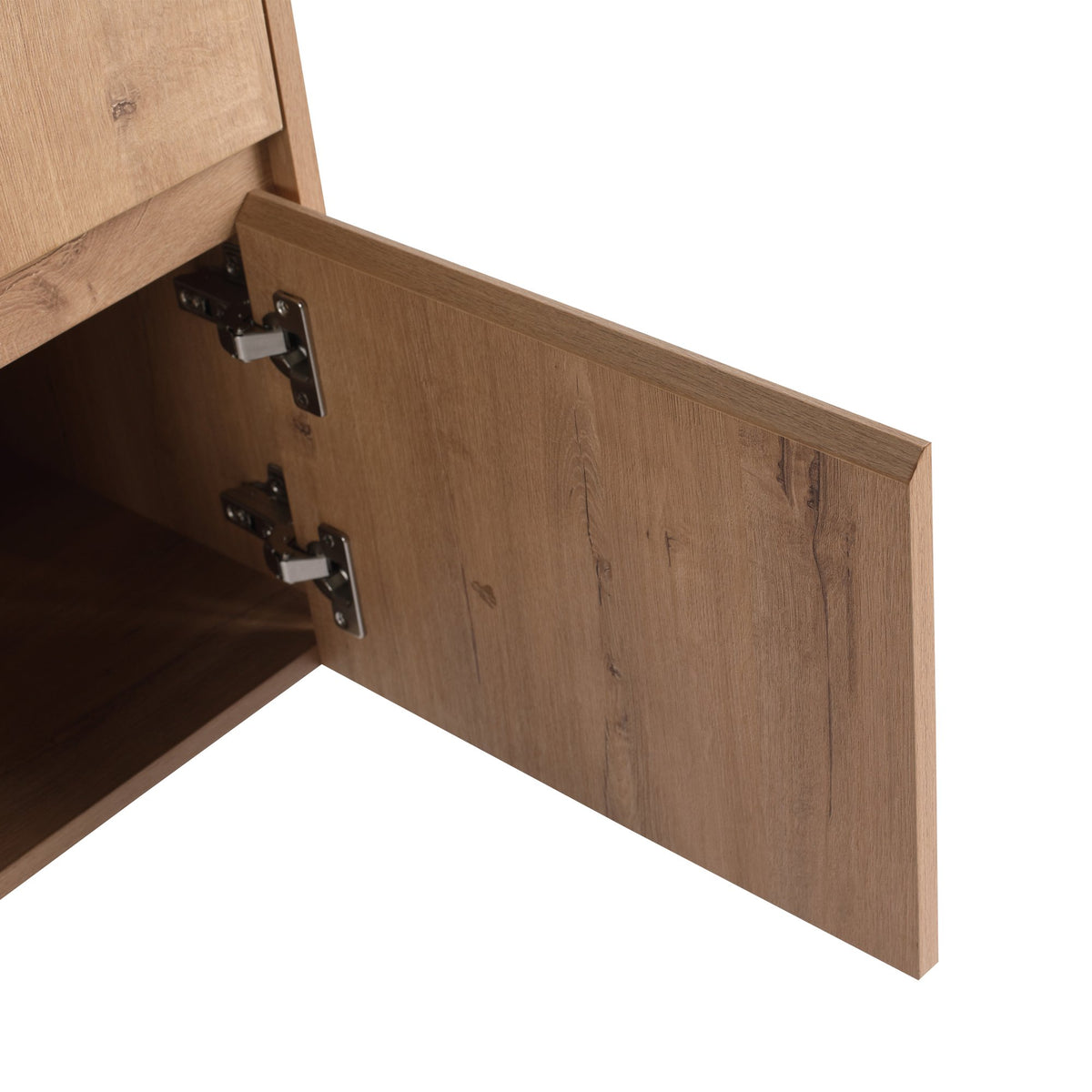 32(31-1/2") Inch Wall-Mounted Bathroom Vanity with Ceramic Art Sink and Countertop Flat Plate, 2-Soft Close Doors and 1-Drawer, KD-Packing, Plywood - BAB3098MOWH
