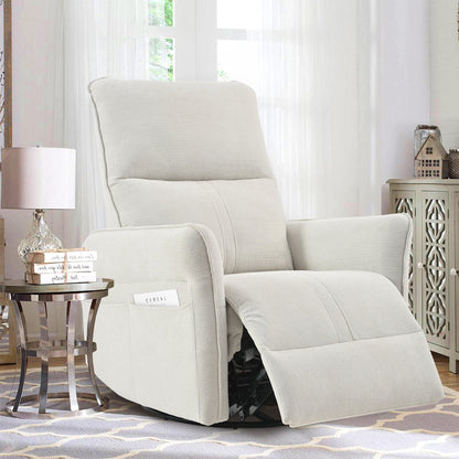 360° Swivel Rocker Recliner Chair, Swivel Nursery Rocking Chair w/Pull Ring, Glider Chair, Modern Rocking Swivel Recliner Chair