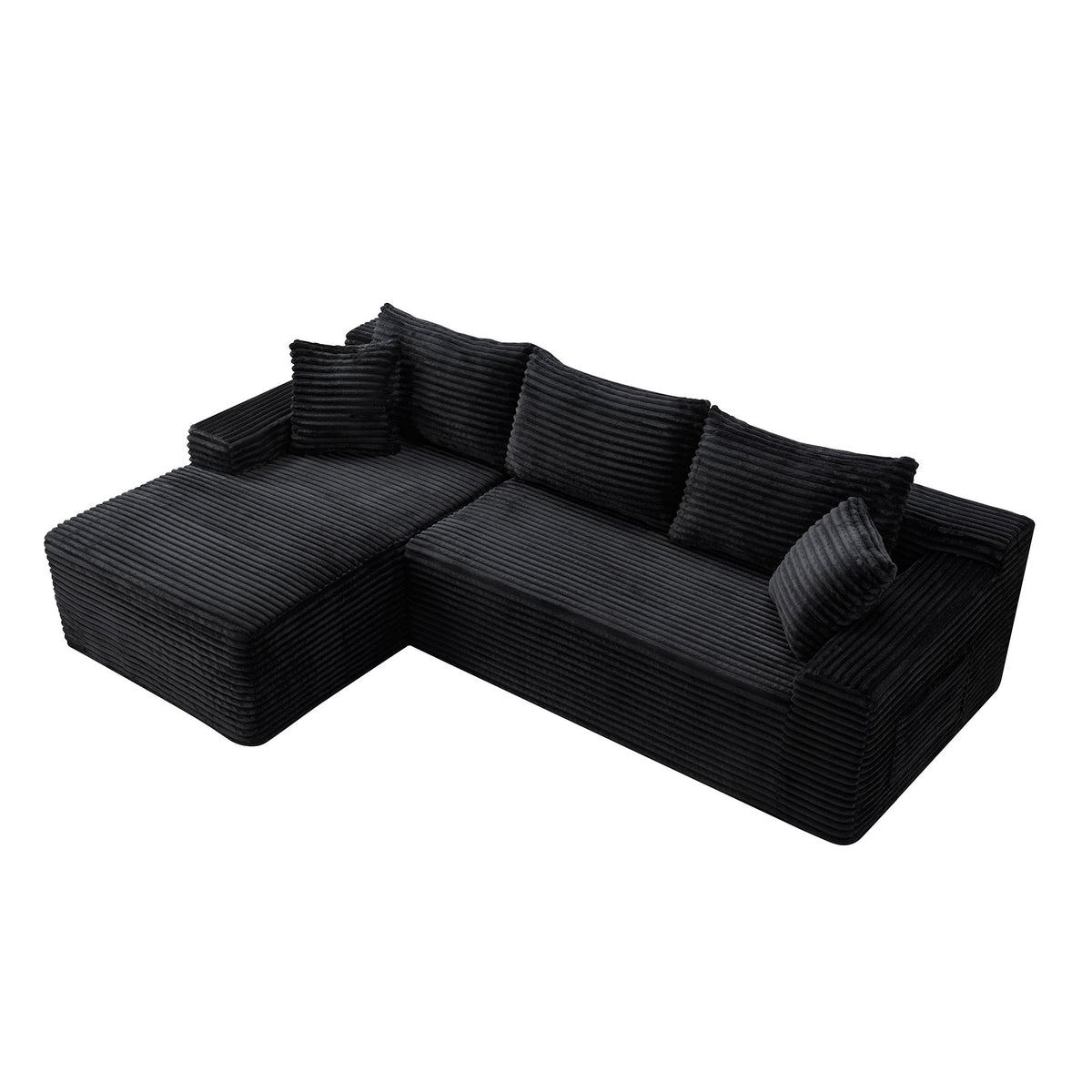 94.5" Cloud Modular Sectional Sofa Couch with L-Shape Chaise, Modern Minimalist Upholstered Couches, Deep Seat Corner Couch – Model W5515P479893