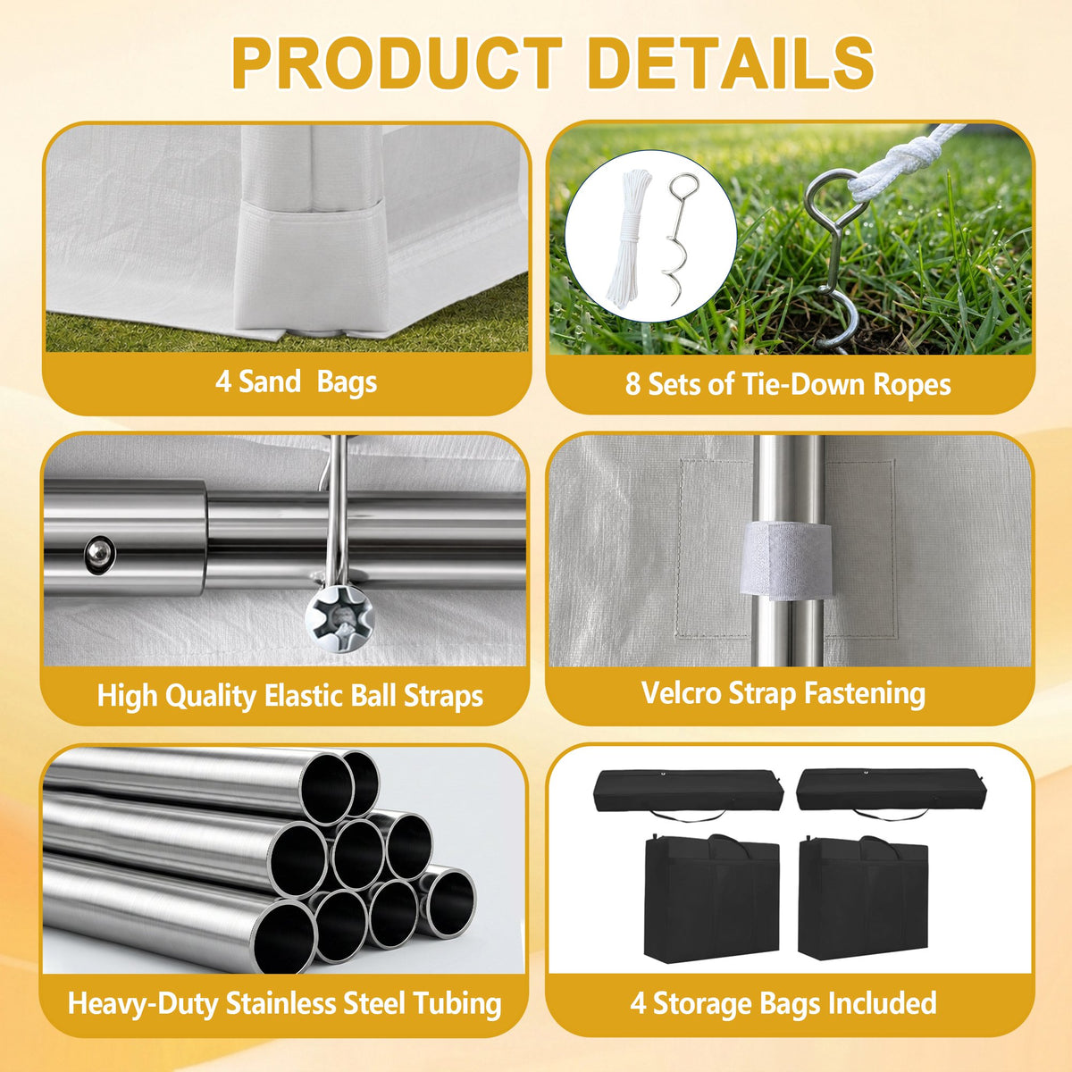 20x50 FT Heavy Duty Carport, Outdoor Garage Canopy with Reinforced Steel Frame & Waterproof Tarp, Double Doors & Transparent PVC Windows – For Car, SUV, Truck, Boat, Party, Market, Wedding