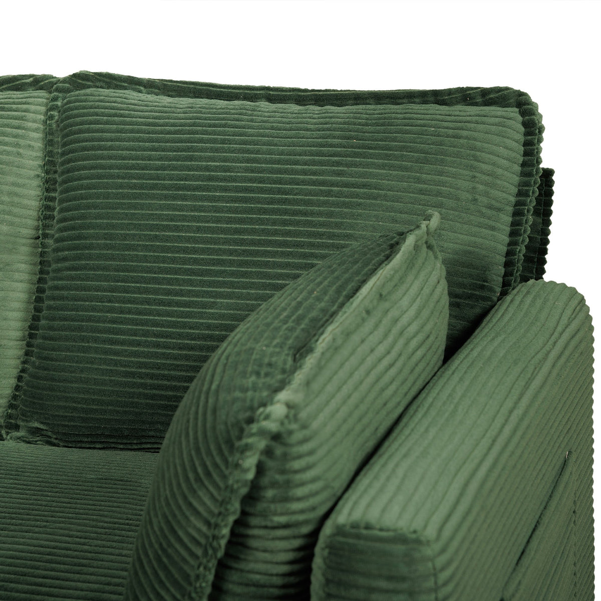 48" Soft Corduroy Loveseat Couch W/Soft Cushions,Side Storage Pocket,Sturdy Composite Board & Solid Wood Frame, High Rebound Sponge,Easy Assembly,Ideal for Living Room,Apartment,Dorm,Office.