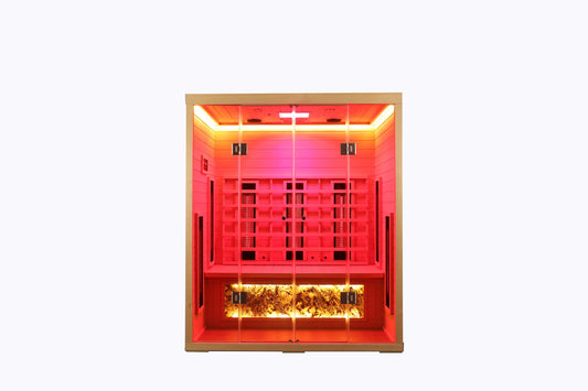 3 person hemlock wood far-infrared S sauna room