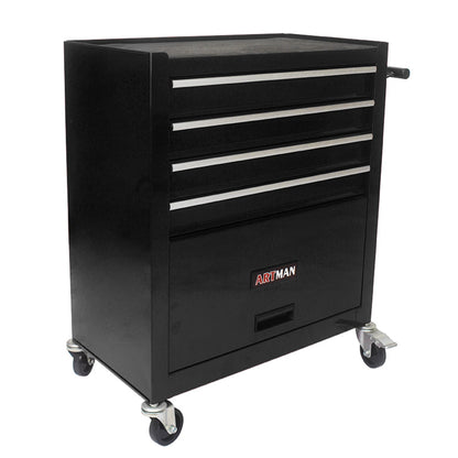 4 Drawers Multifunctional Tool Cart With WHEELS-BLACK