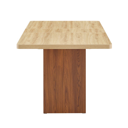 An expandable dining table with storage space