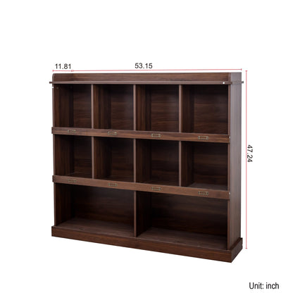 10-shelf Bookcase, Walnut
