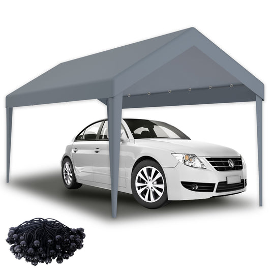 10x20ft Carport Replacement Canopy Cover, Waterproof & UV Protected Tarp with 72 Elastic Buckles Suit for Garage Shelter – Model W465P204143