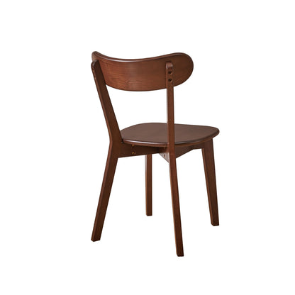 (Set of 2 pcs) Dining chair wooden Premium grade rubber wood natural wood made in Southeast Asia 100% solid wood chair table chair wooden living room chair simple and natural 46*37*76 cm