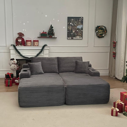 69'Cloud Sectional Couch, L-Shape Chaise with R-Shape Chaise with Deep Seat and Comfortable 2 Seater Couch for Modern Living Room