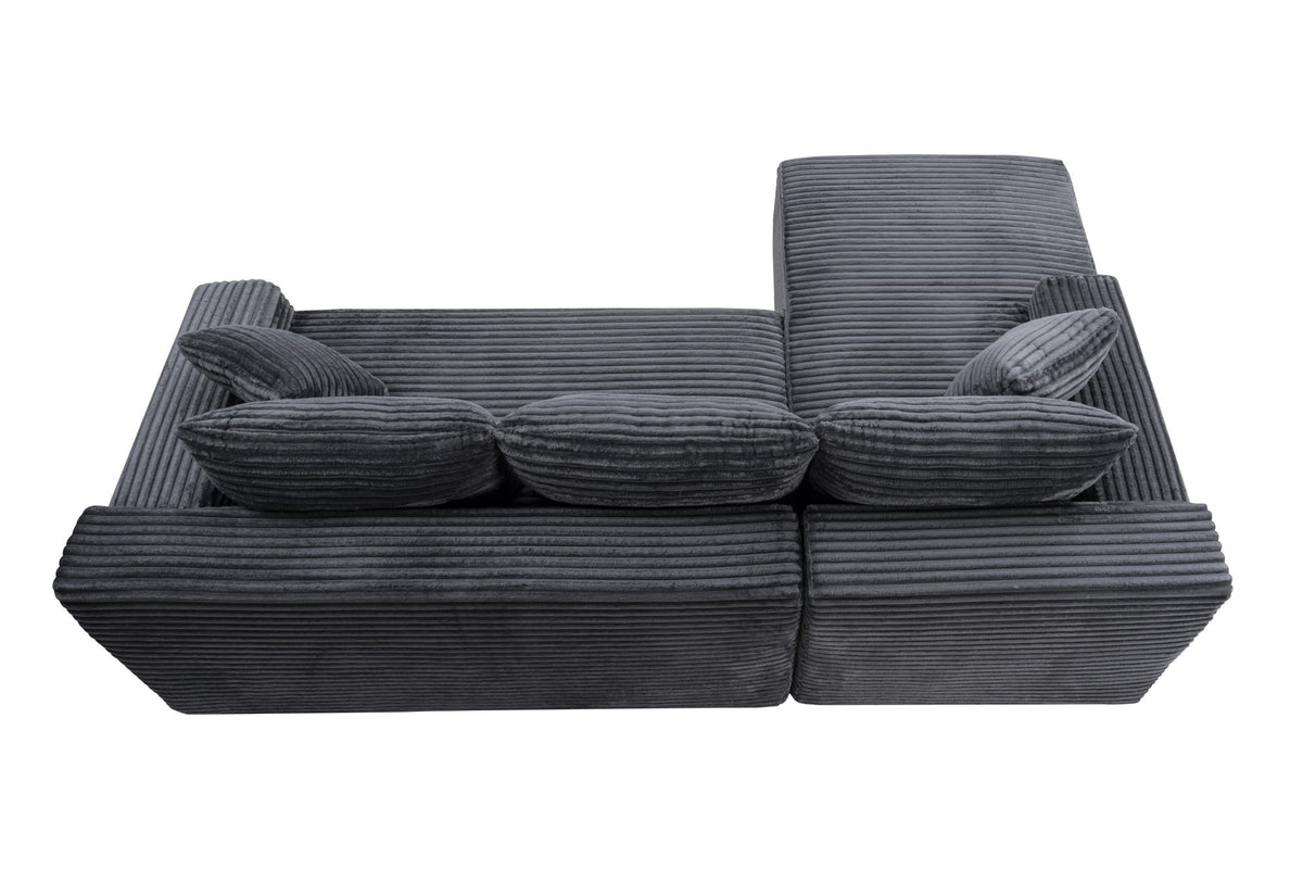 106.3" Cloud Modular Sectional Sofa Couch with L-Shape Chaise, Modern Minimalist Upholstered Couches, Deep Seat Corner Couch – Model W5515S00036