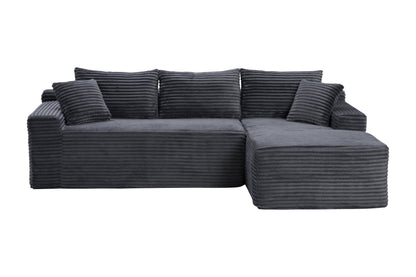 94.5" Cloud Modular Sectional Sofa Couch with L-Shape Chaise, Modern Minimalist Upholstered Couches, Deep Seat Corner Couch – Model W5515P479905