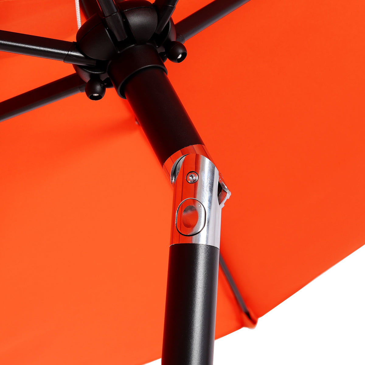 7.5 FT Patio Umbrella, Outdoor Market Yard Umbrella, Sun Shade Umbrella with Push Button Tilt and Crank Mechanism – Orange