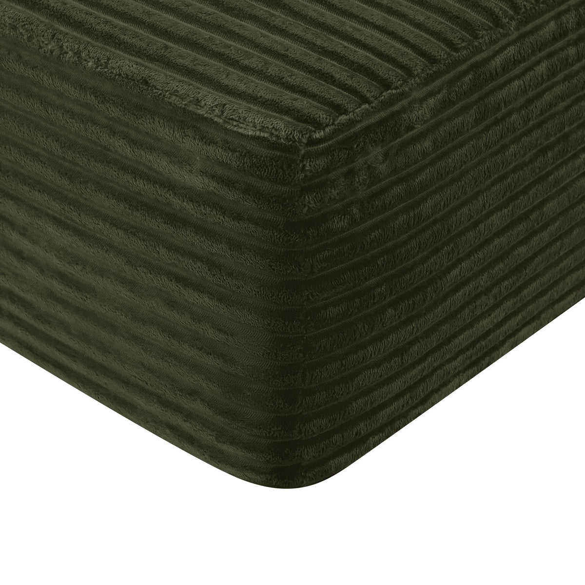 37.5-inch right chaise longue with velvet, cup holder, flexible matching, mainly for living room use. (Plush Fabric)Green