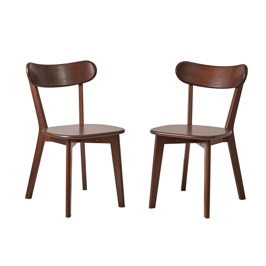 (Set of 2 pcs) Dining chair wooden Premium grade rubber wood natural wood made in Southeast Asia 100% solid wood chair table chair wooden living room chair simple and natural 46*37*76 cm