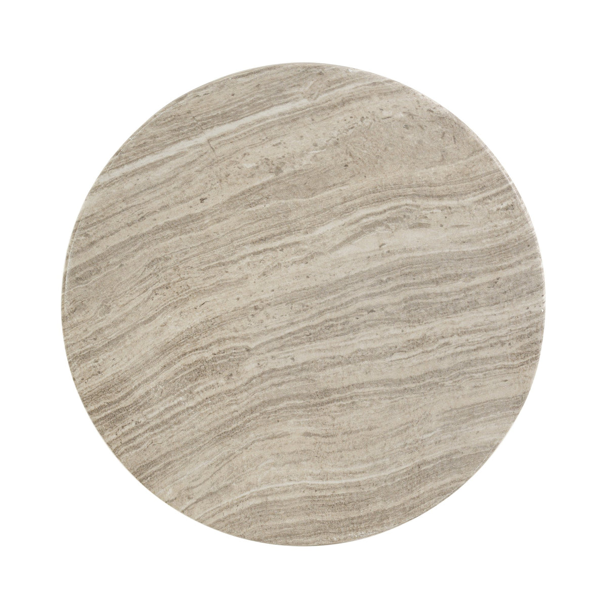 19.29"H Modern Round MgO Side Table with Cutout Accent, Faux Marble Outdoor Garden Stool & Indoor End Table, Weather Resistant Decorative Accent Table, No Assembly Required,Gray Marble