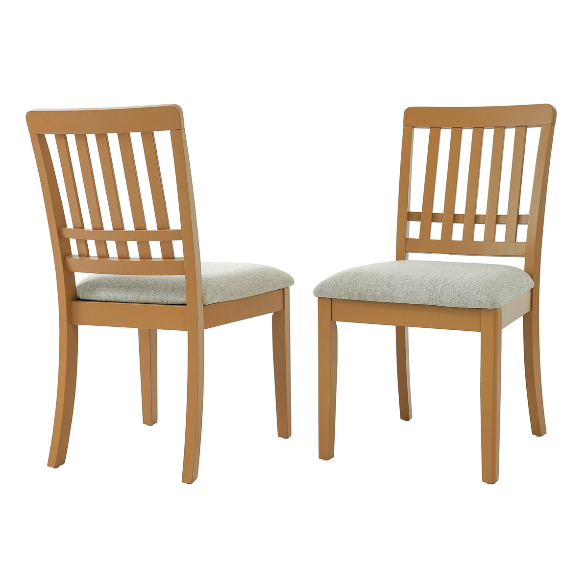 3-Piece Round Dining Table Set for 2 People, 1 Folding Wood Dining Table + 2 Upholstered Chairs – Model N752S000618A
