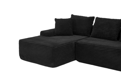 95" Sectional Couches for Living Room Cloud Couch Sofa with L-Shape Upholstered Boneless Couchs Modern Modular Sectional Couch with Chaise