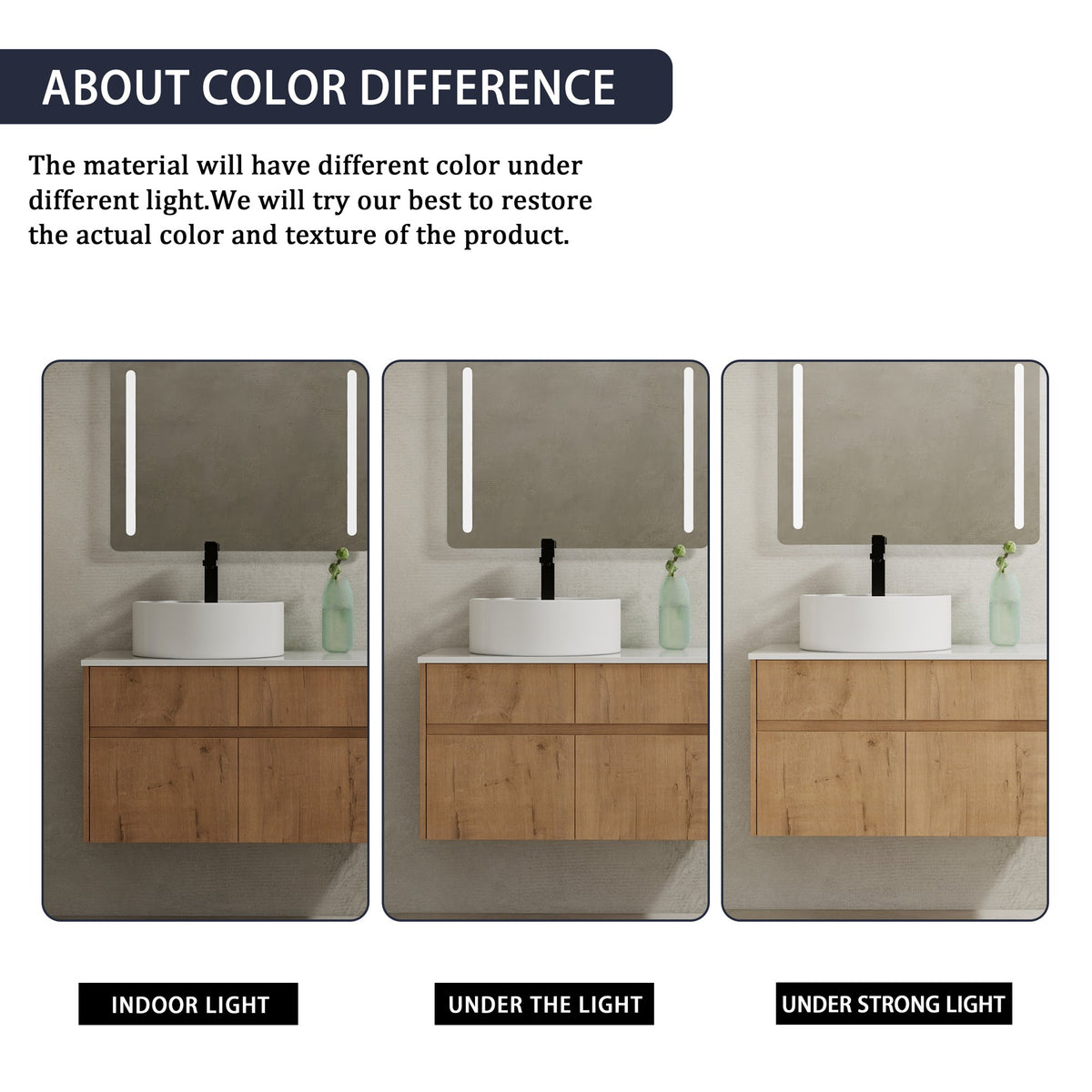32(31-1/2") Inch Wall-Mounted Bathroom Vanity with Ceramic Art Sink and Countertop Flat Plate, 2-Soft Close Doors and 1-Drawer, KD-Packing, Plywood - BAB3098MOWH