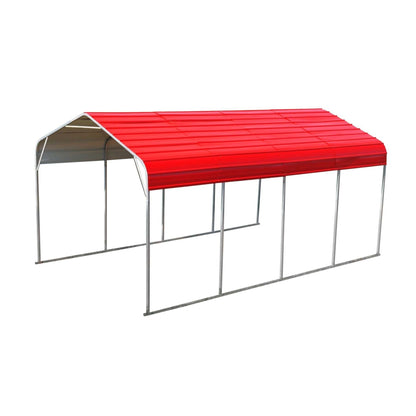 12 x 20 FT Carport, Heavy-Duty Steel Outdoor Carport with Galvanized Frame for Vehicle Shelter for Cars, Trucks, SUVs, ATVs, Equipment and Outdoor Storage
